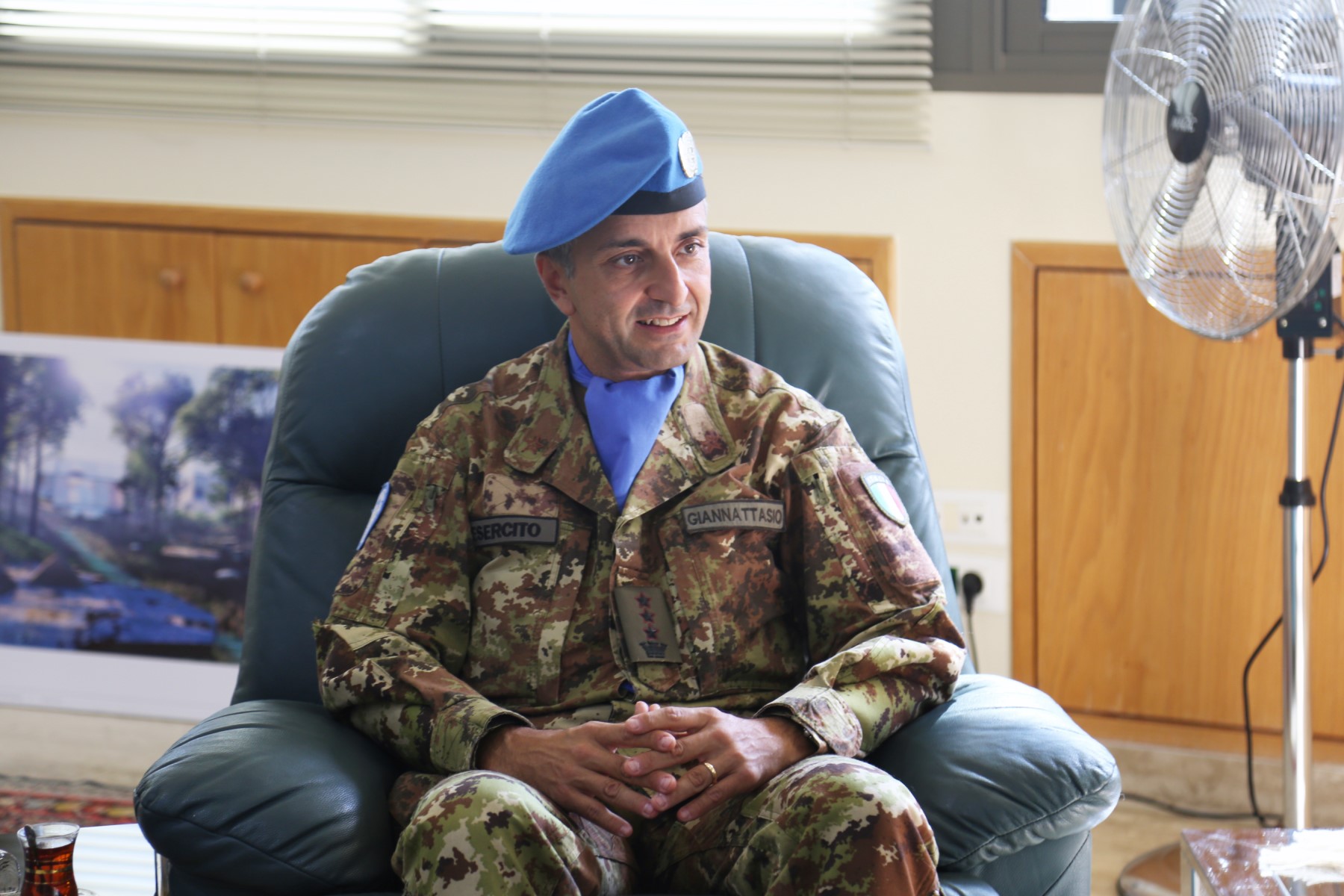 The Commander of the Italian Contingent Operating under UNIFIL, Col. Gianatazio, Visits the Cultural Compound