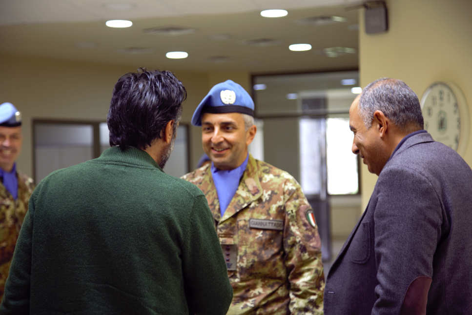 The Commander of the Italian Battalion in Mansouri Visits the Cultural Compound