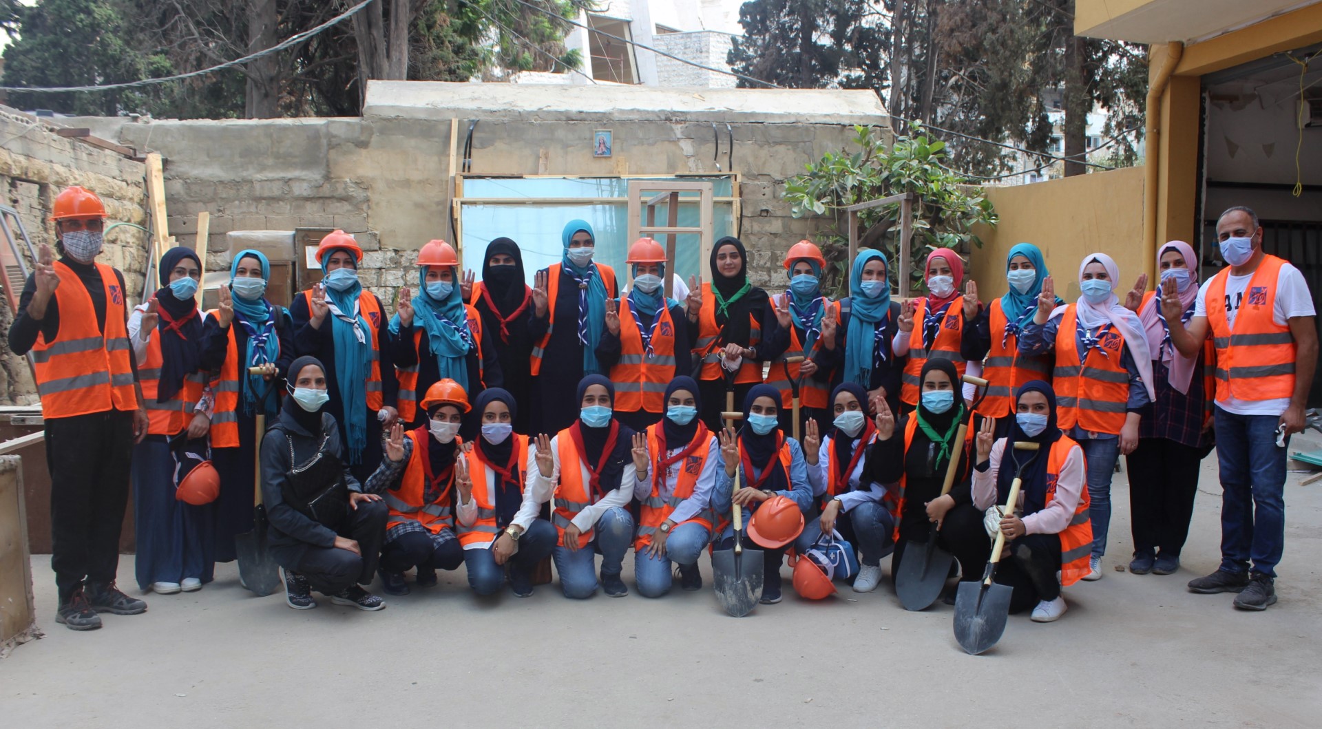 Girl Scouts Helping in Rebuilding Damages in Beirut